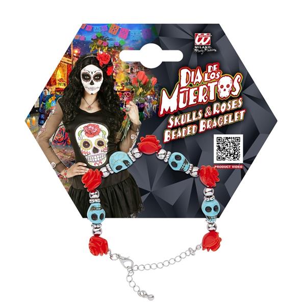 Grote foto halloween armband rood blauw schedel verzamelen overige verzamelingen