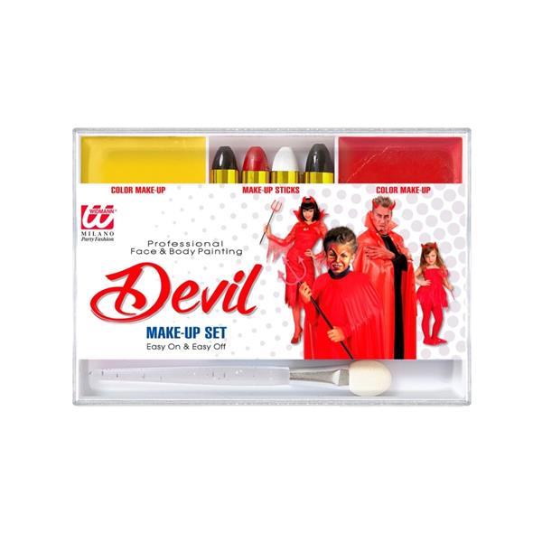 Grote foto halloween schminkset duivel 6 delig verzamelen overige verzamelingen