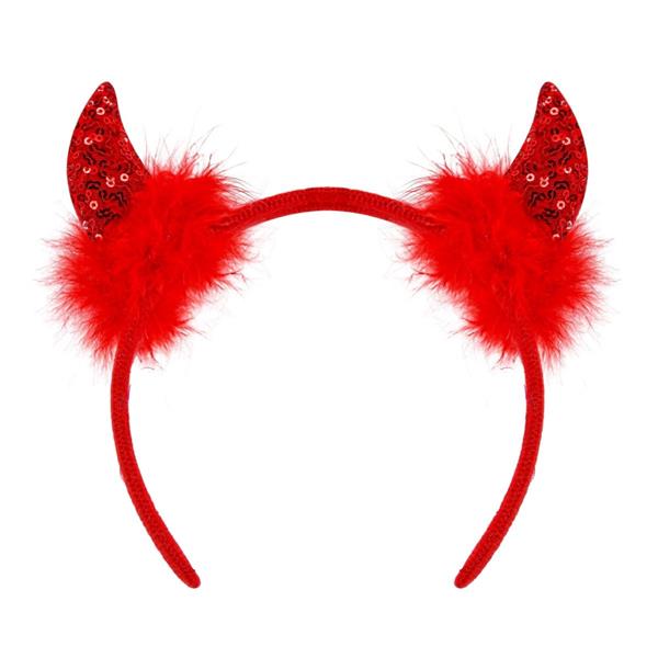 Grote foto halloween haarband rood duivel glitters verzamelen overige verzamelingen