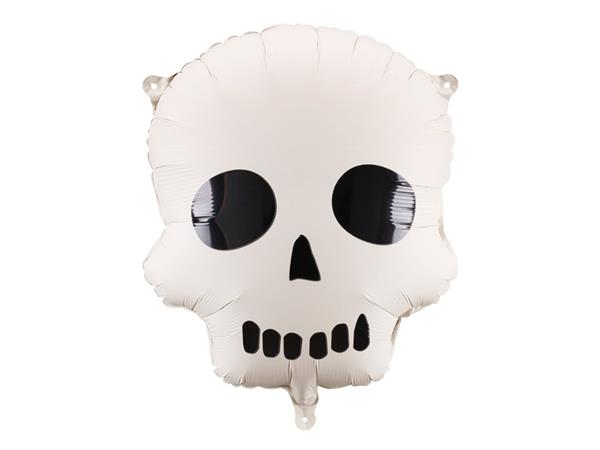 Grote foto halloween helium ballon wit zwart doodshoofd leeg 41cm verzamelen overige verzamelingen