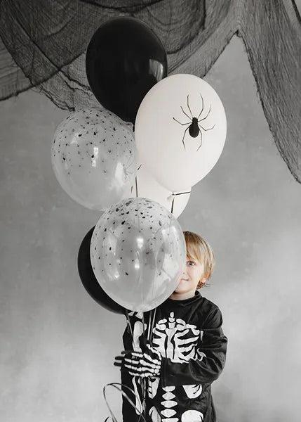 Grote foto halloween ballonnen zwart wit spinnen 30cm 6st verzamelen overige verzamelingen