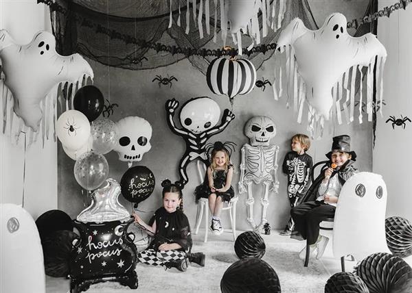 Grote foto halloween ballonnen zwart wit spinnen 30cm 6st verzamelen overige verzamelingen