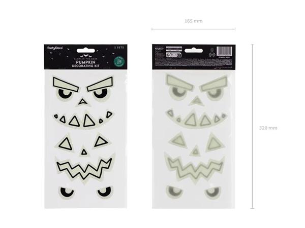 Grote foto pompoen stickers gel glow in the dark 2 delig verzamelen overige verzamelingen