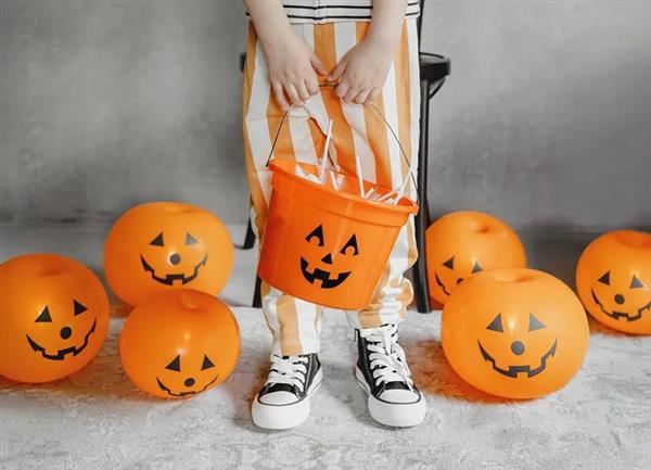 Grote foto halloween emmer oranje pompoen 20 5cm verzamelen overige verzamelingen