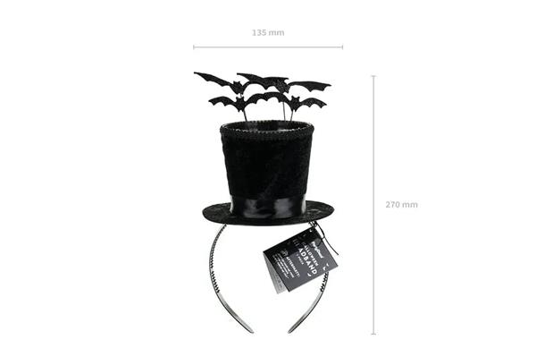 Grote foto hoed haarband zwart met vleermuizen verzamelen overige verzamelingen