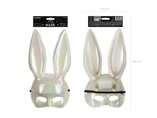 Grote foto konijnenoren masker wit iriserend verzamelen overige verzamelingen