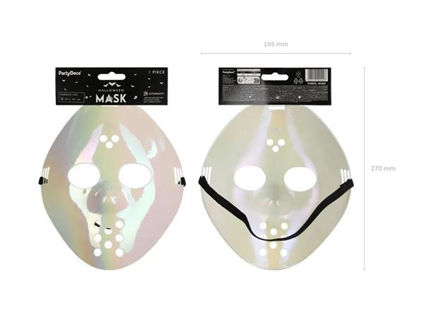 Grote foto hockey mask 20x24cm white verzamelen overige verzamelingen