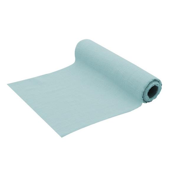 Grote foto lichtblauwe tafelloper katoen 5m verzamelen overige verzamelingen