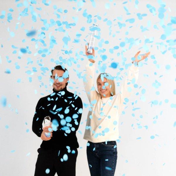 Grote foto lichtblauwe confetti kanon 28cm verzamelen overige verzamelingen