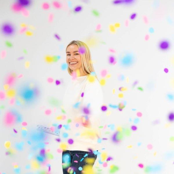 Grote foto gekleurde confetti kanon rond 28cm verzamelen overige verzamelingen