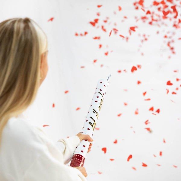 Grote foto hartjes confetti kanon rood 60cm verzamelen overige verzamelingen