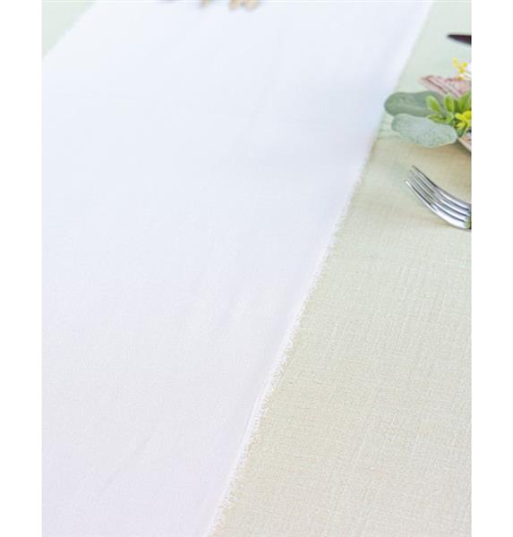 Grote foto witte tafelloper effen 5m verzamelen overige verzamelingen