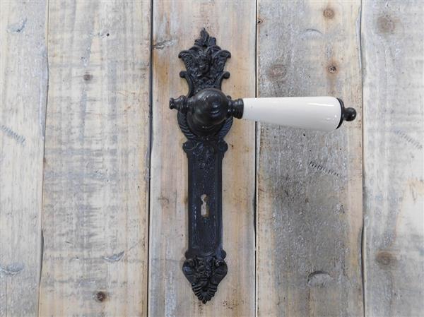 Grote foto set deurgrepen voor binnendeuren met 2 deurplaten donker bruin ijzer doe het zelf en verbouw materialen en producten