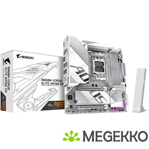 Grote foto gigabyte b850m aorus elite wifi6e ice computers en software moederborden