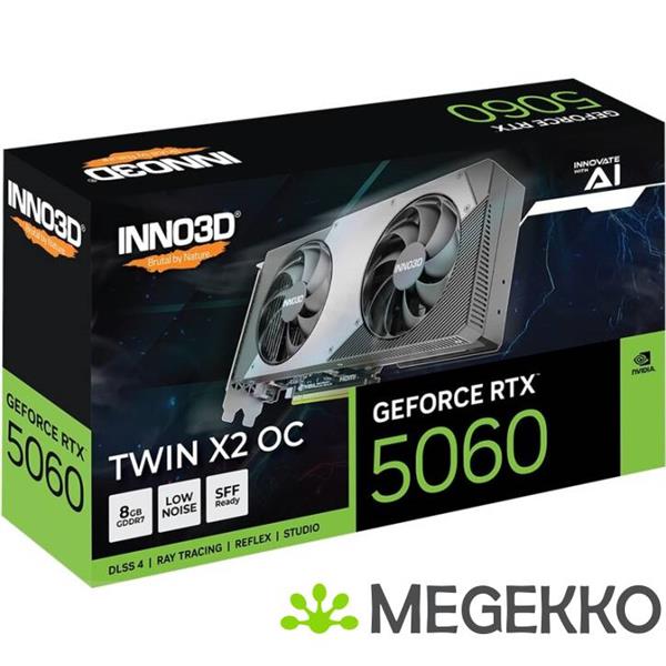 Grote foto inno3d geforce rtx 5060 twin x2 oc 8gb computers en software videokaarten
