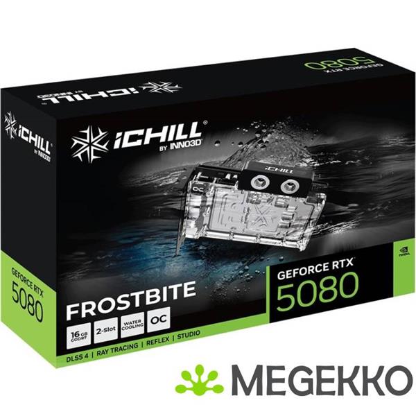 Grote foto inno3d geforce rtx 5080 ichill frostbite 16gb computers en software videokaarten