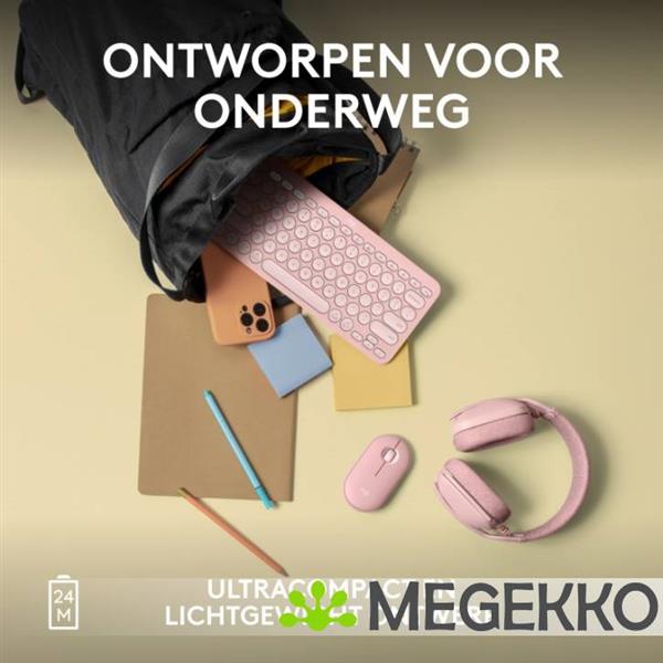 Grote foto logitech pebble 2 m350s roze draadloze muis computers en software overige computers en software