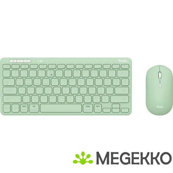 Grote foto trust lyra draadloos multi connect toetsenbord en muis groen computers en software overige computers en software