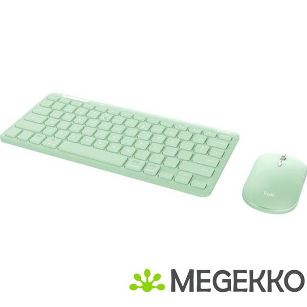 Grote foto trust lyra draadloos multi connect toetsenbord en muis groen computers en software overige computers en software