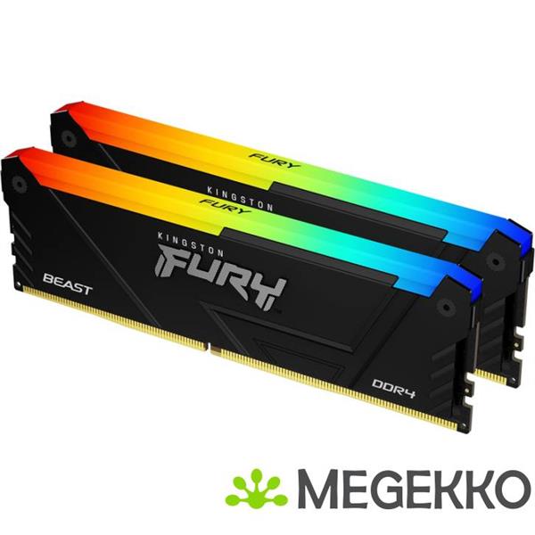 Grote foto kingston ddr4 fury beast rgb 2x8gb 3200 computers en software harde schijven