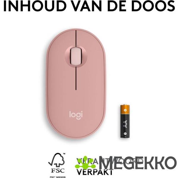 Grote foto logitech pebble 2 m350s roze draadloze muis computers en software overige computers en software