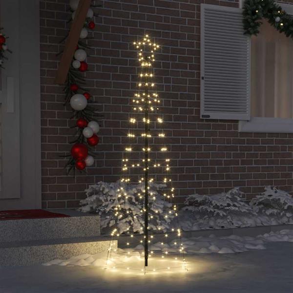 Grote foto vidaxl led kerstboom met grondspiesjes met 390 led goud 250 cm ijzer diversen overige diversen