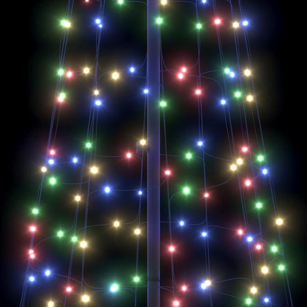 Grote foto vidaxl led kerstboom met grondspiesjes multikleur 400 cm ijzer diversen overige diversen