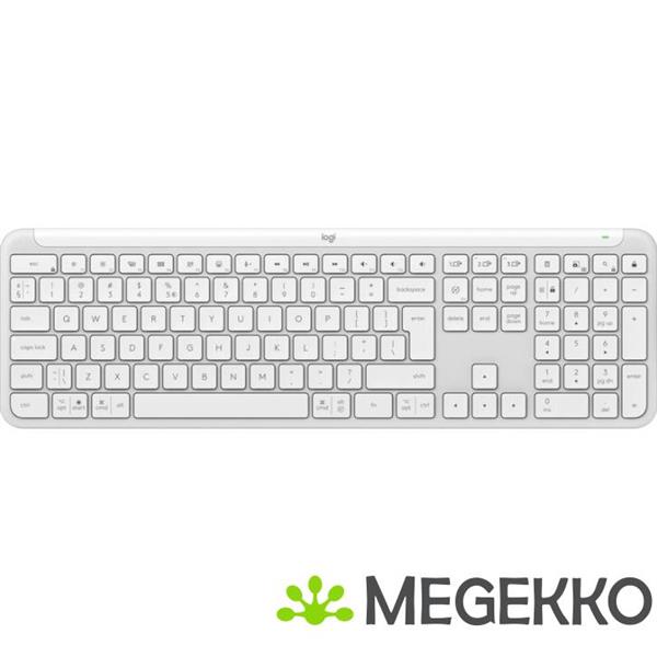Grote foto logitech k950 signature slim toetsenbord draadloos wit computers en software toetsenborden