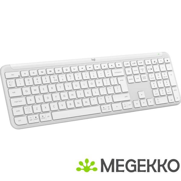 Grote foto logitech k950 signature slim toetsenbord draadloos wit computers en software toetsenborden