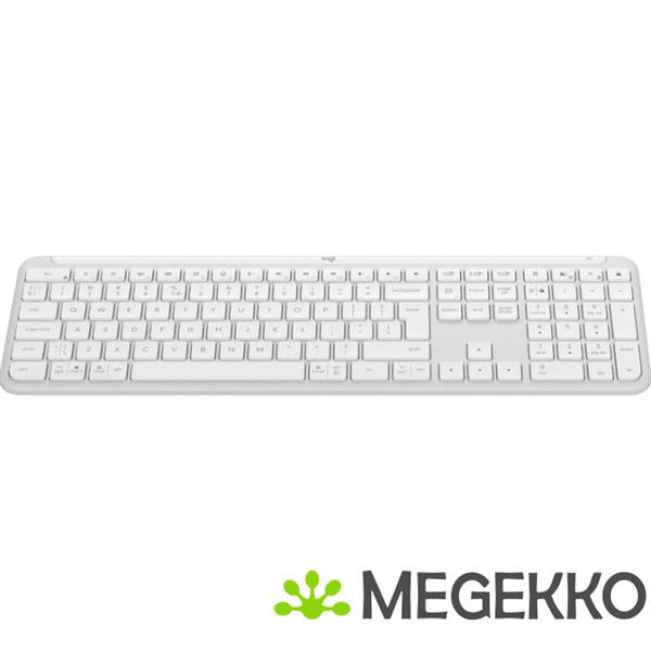 Grote foto logitech k950 signature slim toetsenbord draadloos wit computers en software toetsenborden