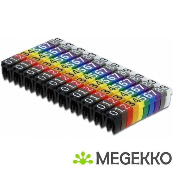 Grote foto delock 18304 kabelmarkeringsclips 0 9 diverse kleuren 100 stuks computers en software overige computers en software