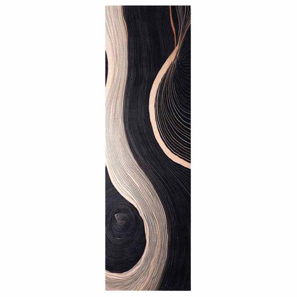 Grote foto vidaxl keuken vloerkleed zwart 150 x 45 cm fluweel tuin en terras overige tuin en terras