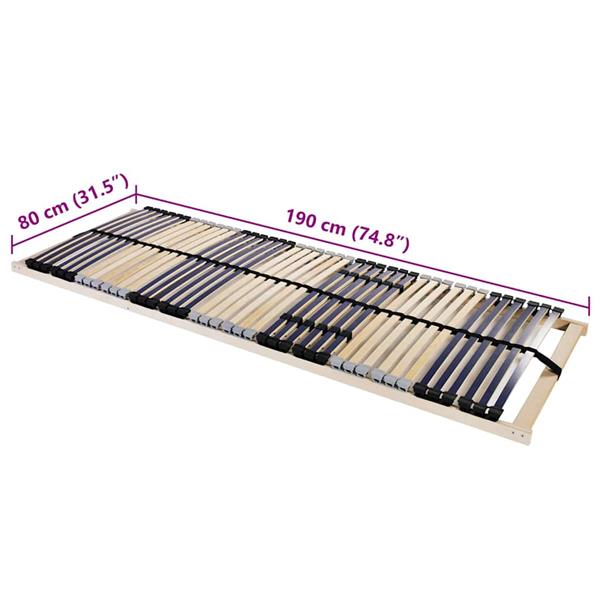 Grote foto vidaxl lamelbodem bruin 80 x 190 cm massief beukenhout antiek en kunst stoelen en banken