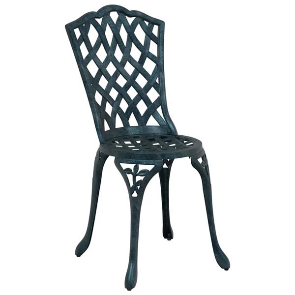 Grote foto vidaxl tuin bistro set 3 pcs groen aluminium tuin en terras tuinmeubelen