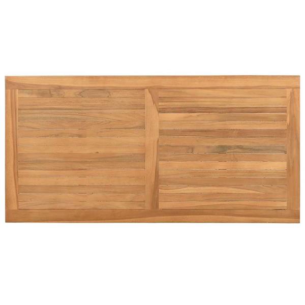 Grote foto vidaxl salontafel bruin 110 x 55 x 45 cm massief teakhout tuin en terras tuinmeubelen