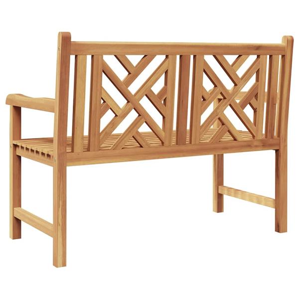 Grote foto vidaxl bank bruin 114 x 60 x 90 cm massief teakhout tuin en terras tuinmeubelen