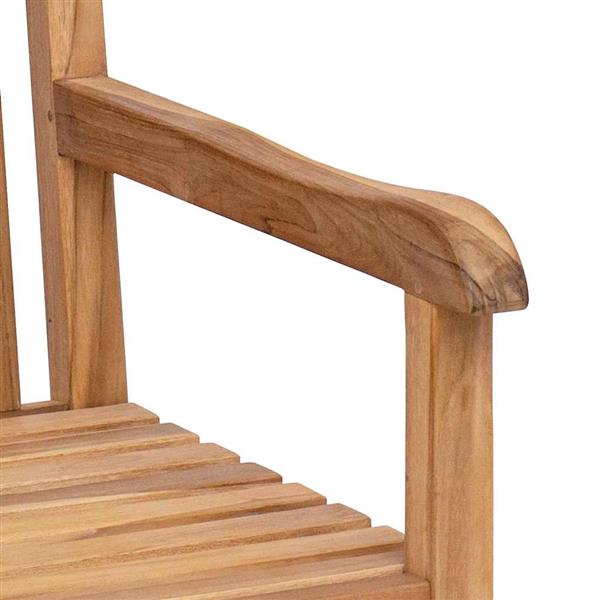 Grote foto vidaxl bank bruin 114 x 60 x 90 cm massief teakhout tuin en terras tuinmeubelen