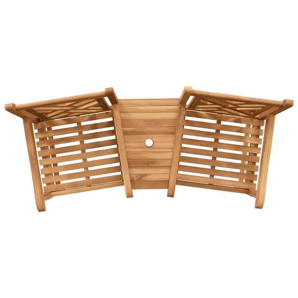 Grote foto vidaxl tuinstoelen bruin 152 x 63 x 89 cm massief teakhout tuin en terras tuinmeubelen