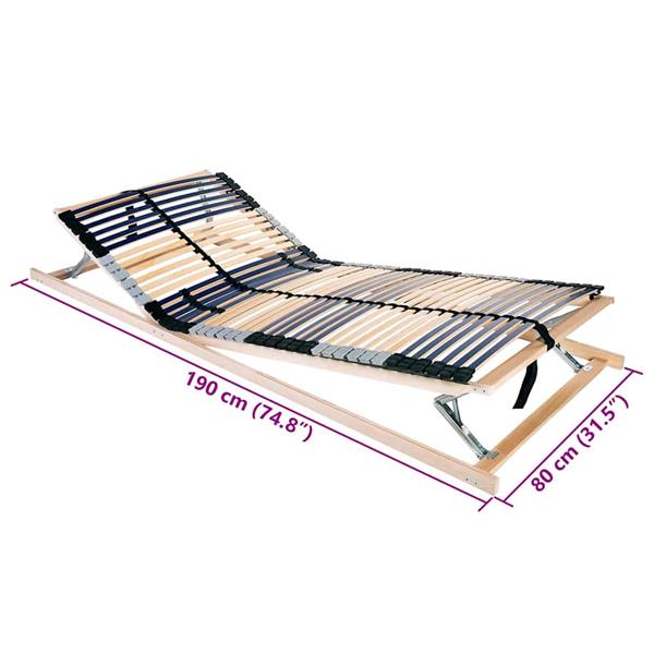 Grote foto vidaxl lamelbodem bruin 80 x 190 cm massief beukenhout antiek en kunst stoelen en banken