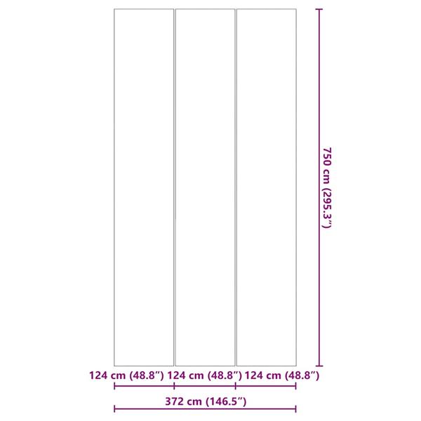 Grote foto vidaxl zwembad grondzeil zwart 750 x 372 cm polyester geotextiel tuin en terras zwembaden toebehoren