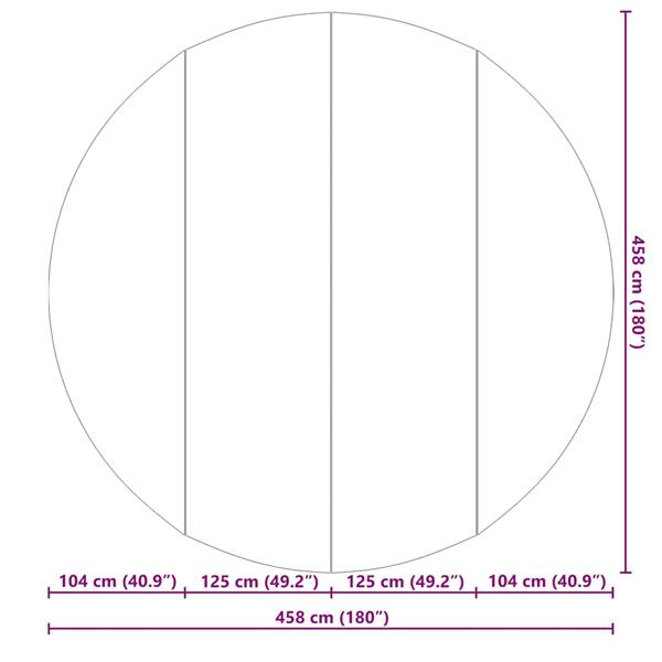 Grote foto vidaxl zwembad grondzeil zwart 458 cm polyester geotextiel tuin en terras zwembaden toebehoren