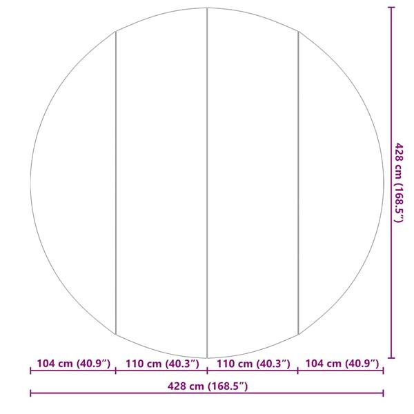 Grote foto vidaxl zwembad grondzeil zwart 428 cm niet geweven stof tuin en terras zwembaden toebehoren