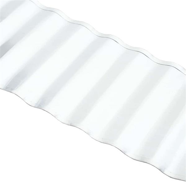 Grote foto vidaxl tuinrand grijs 15 x 0.03 x 1000 cm gegalvaniseerd staal tuin en terras tuindecoratie