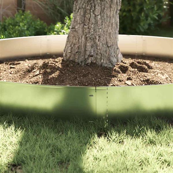 Grote foto vidaxl gazonranden 10 pcs zilver 100 x 25 x 0.07 cm tuin en terras tuindecoratie