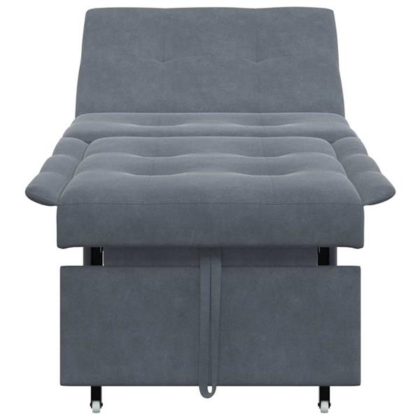 Grote foto vidaxl slaapbank donkergrijs 67 x 194 x 38 cm fluweel huis en inrichting bankstellen