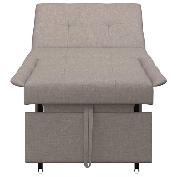 Grote foto vidaxl sofa bed taupe 194 x 67 x 37 cm stof huis en inrichting bankstellen