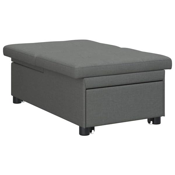 Grote foto vidaxl sofa bed donkergrijs 194 x 67 x 37 cm stof huis en inrichting bankstellen