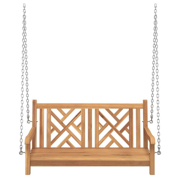 Grote foto vidaxl tuin hangbank 114 x 60 x 64 cm massief teakhout tuin en terras tuinmeubelen