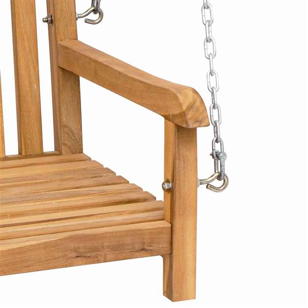 Grote foto vidaxl tuin hangbank 114 x 60 x 64 cm massief teakhout tuin en terras tuinmeubelen