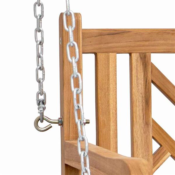 Grote foto vidaxl tuin hangbank 114 x 60 x 64 cm massief teakhout tuin en terras tuinmeubelen